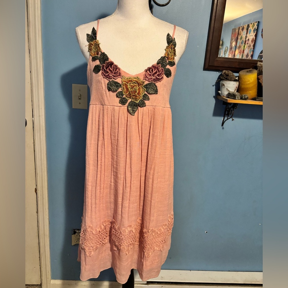J. Glee, Gorgeous, Pink, Embroidered, Dress